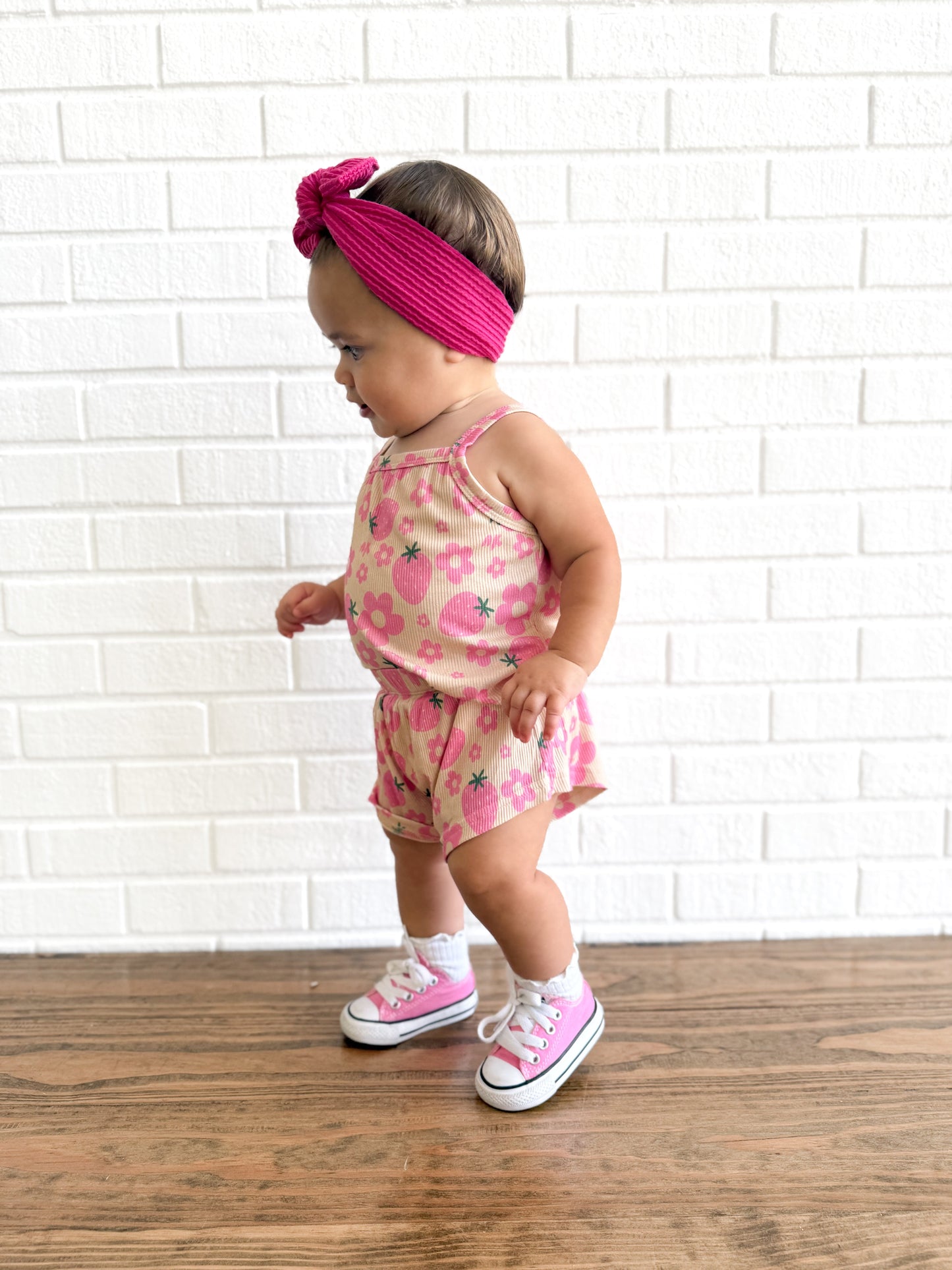 Strawberry summer- Ribbed bamboo set