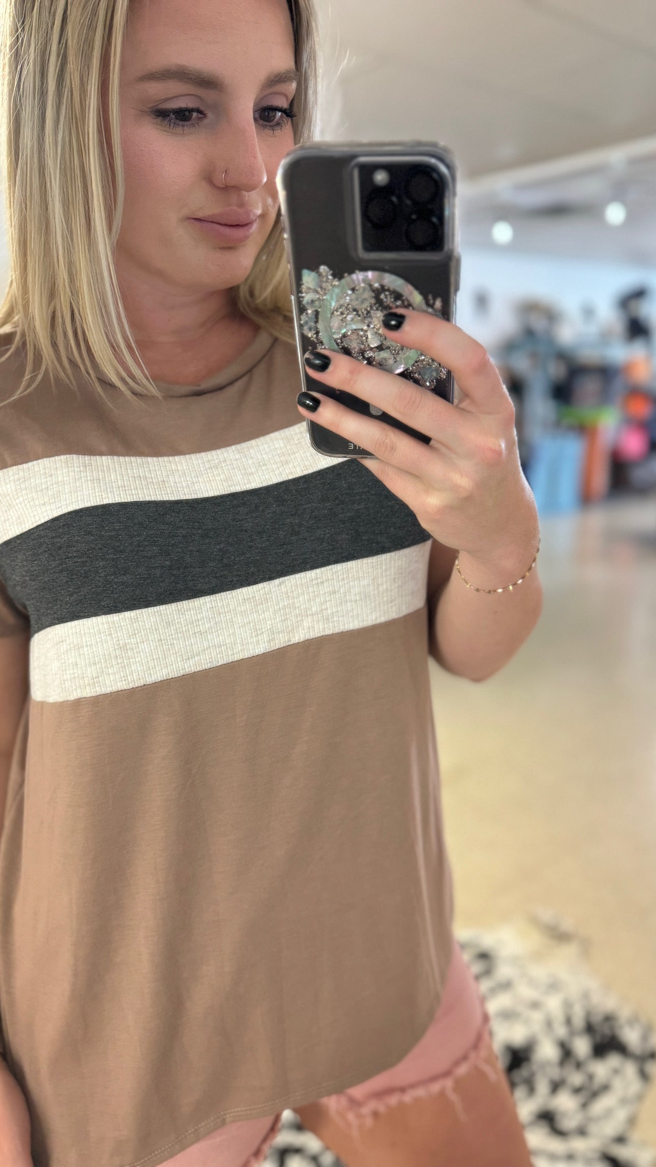 Gigio Cut Edge Detail Dolman Sleeve Muslin Top