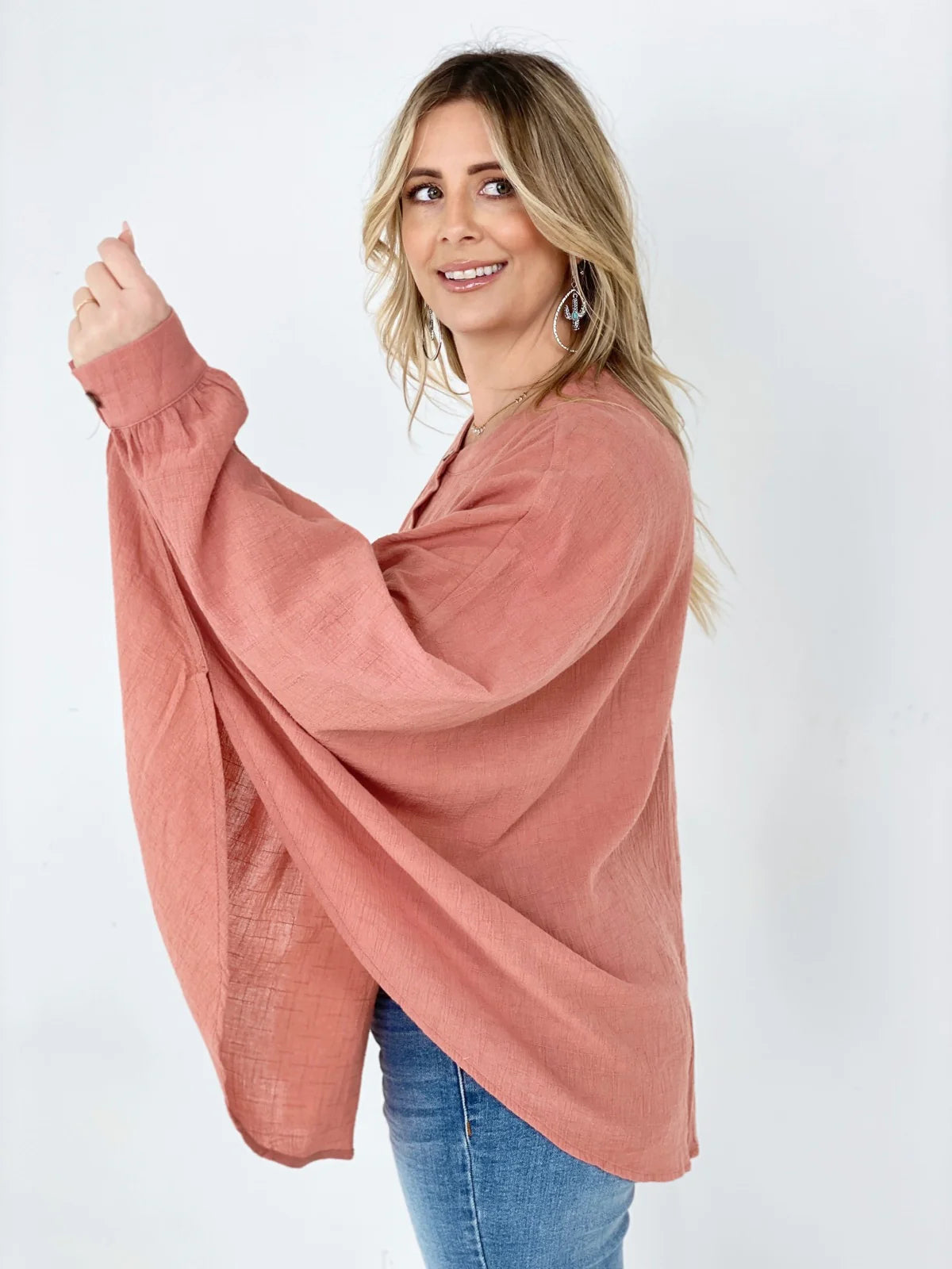 Mauve Easel Oversized Top