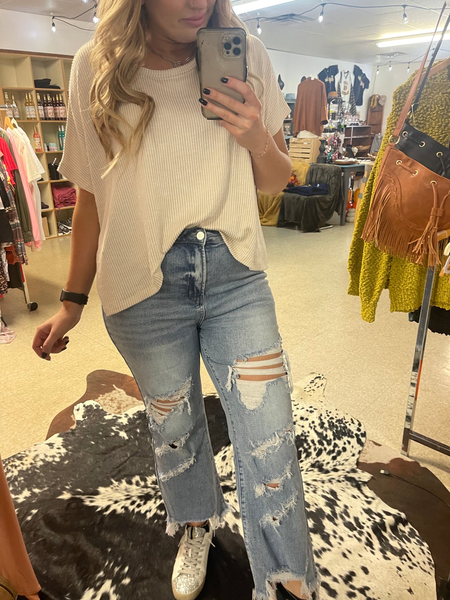 Pre Order Urban Distressed Crop Jean
