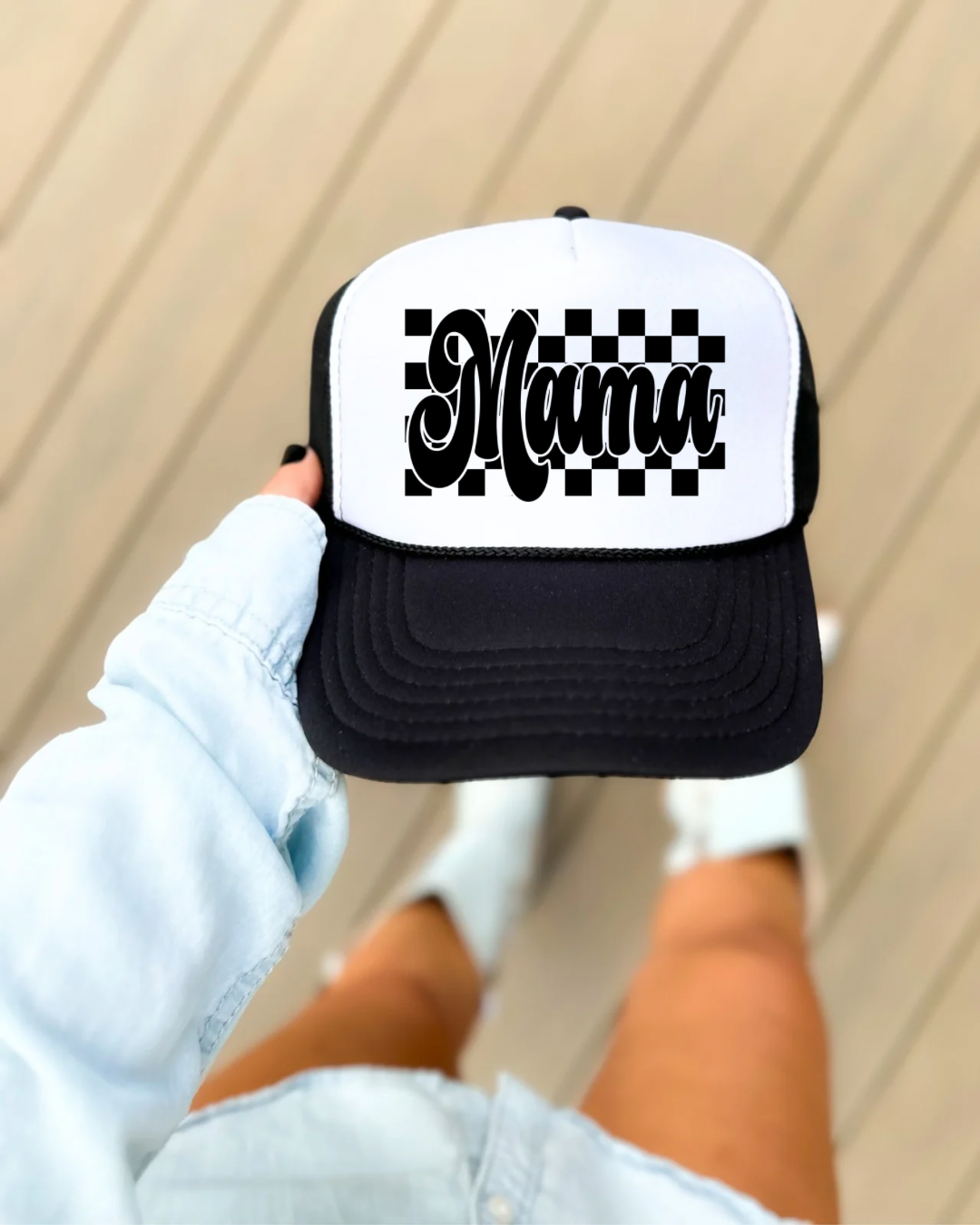 Checkered Mama Hat