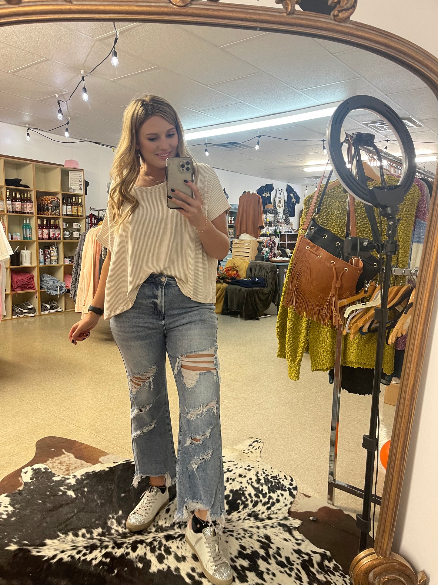 Pre Order Urban Distressed Crop Jean