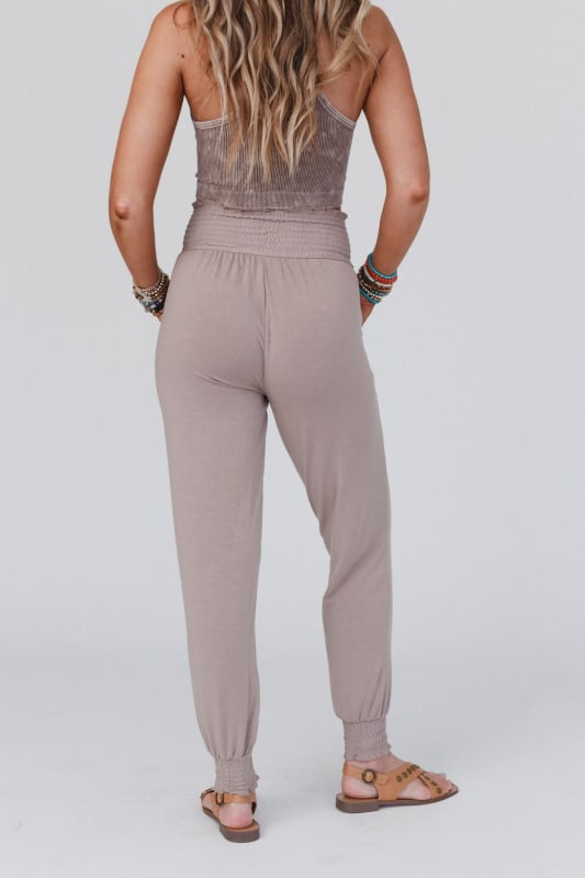 Early Riser Smocked Jogger