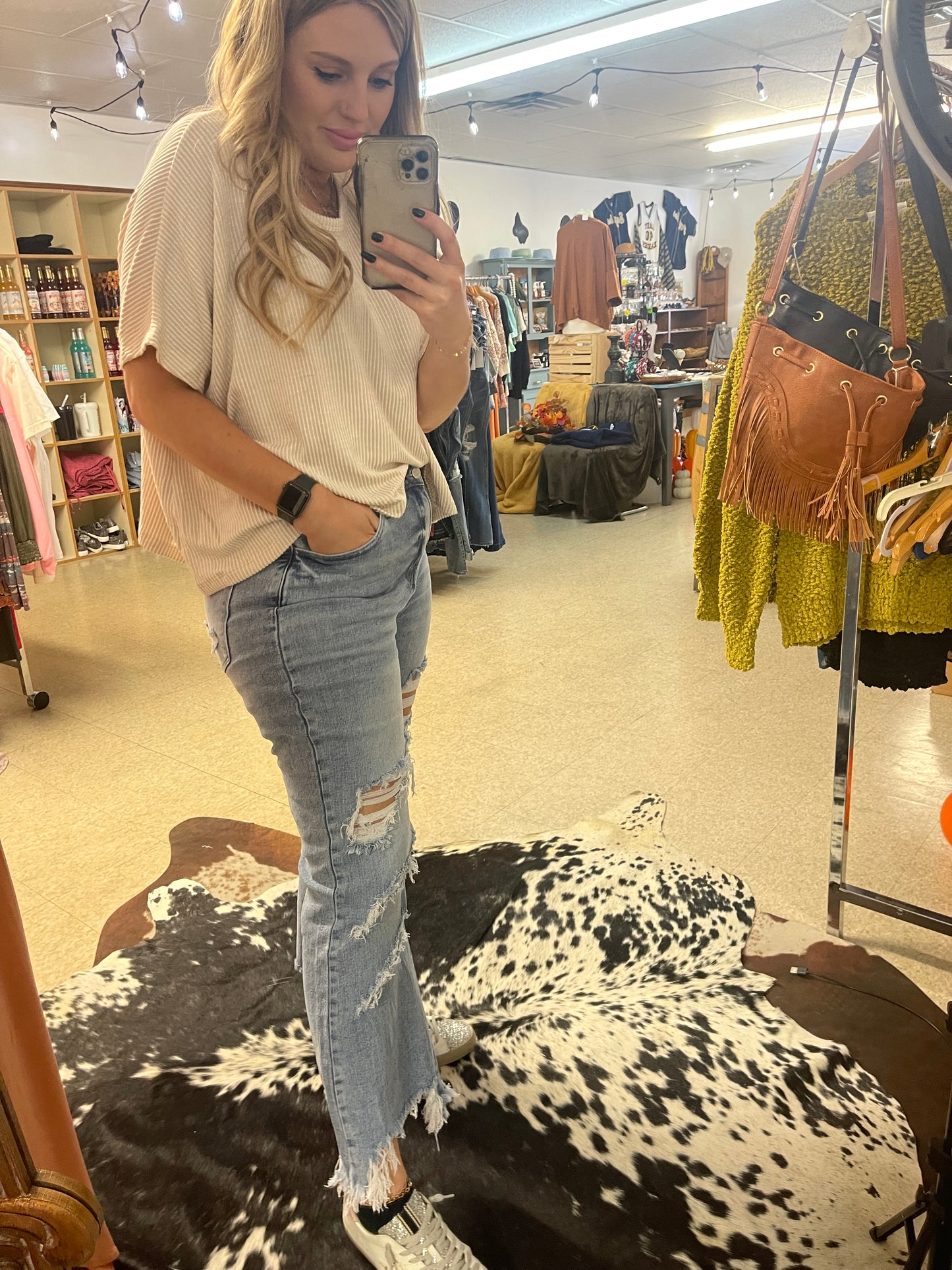 Pre Order Urban Distressed Crop Jean
