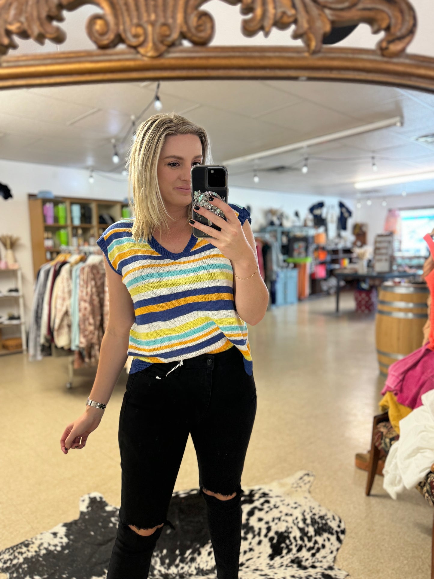 Petal Dew Striped Sweater