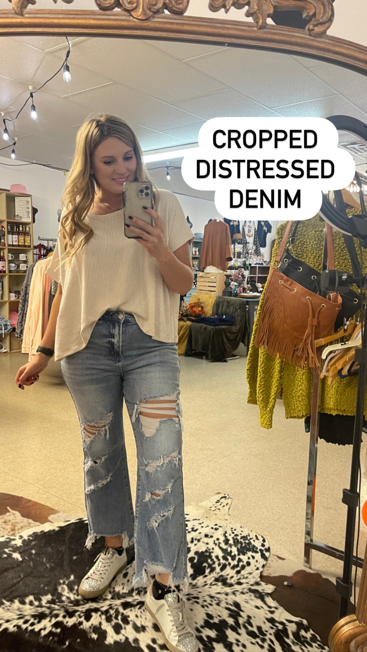 Pre Order Urban Distressed Crop Jean