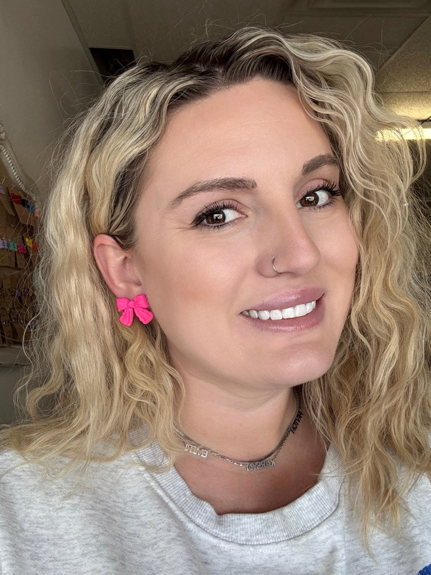 Andrea’s Resin Coquette Stud earrings