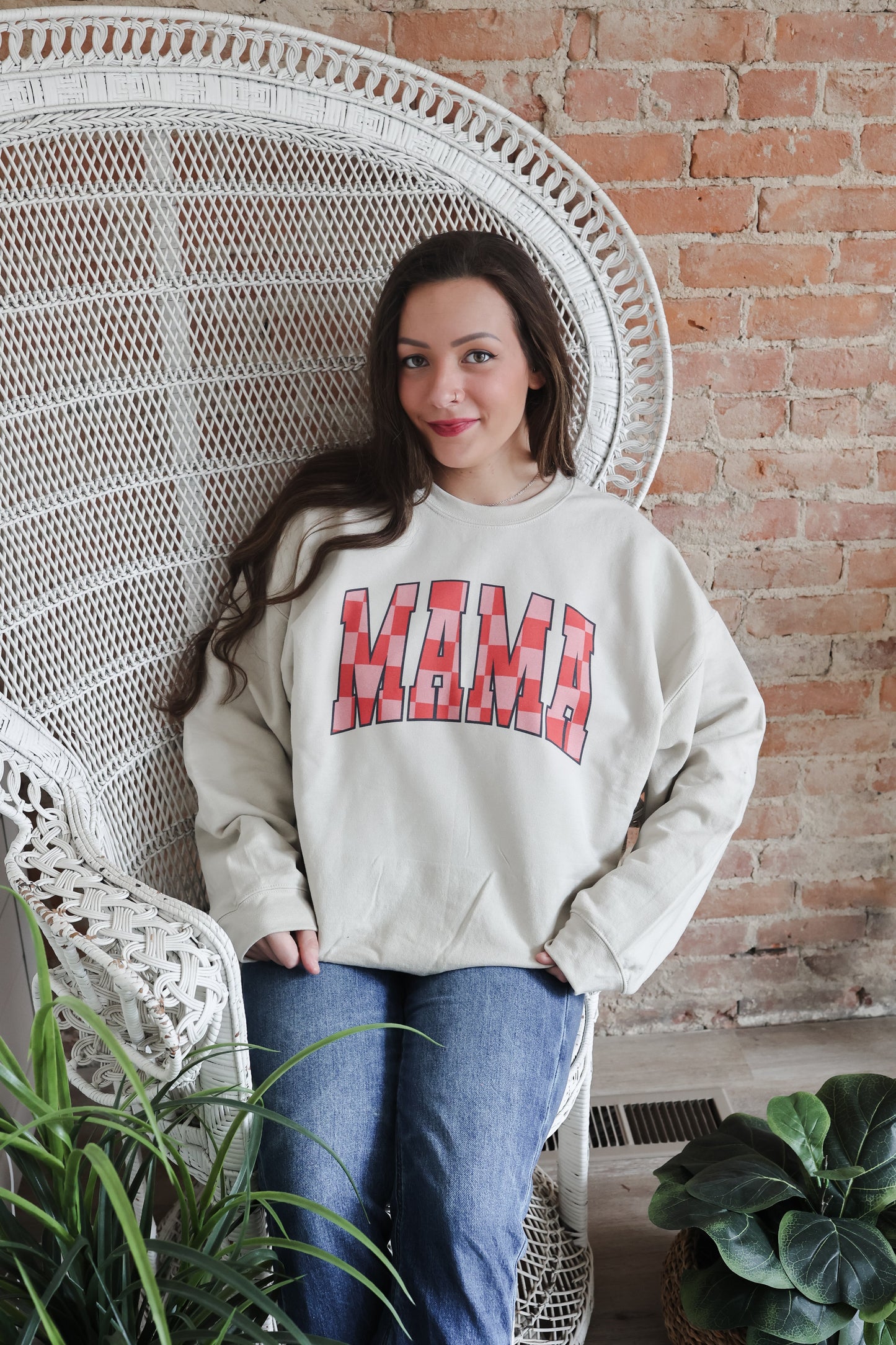 Checkered Mama | Tshirt or Crewneck