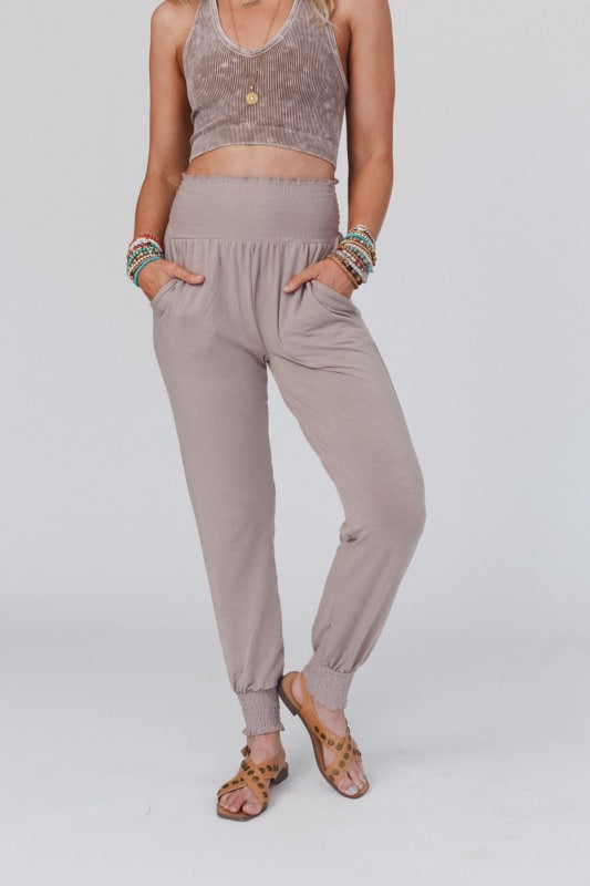 Early Riser Smocked Jogger