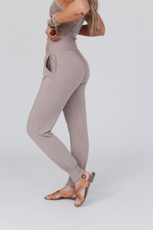 Early Riser Smocked Jogger