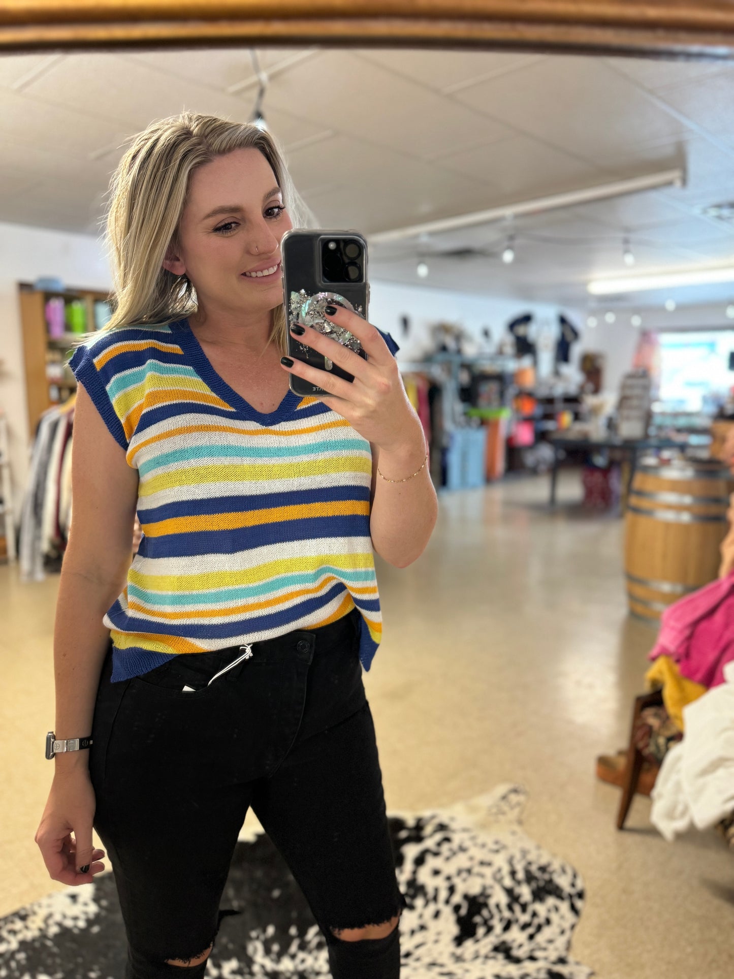 Petal Dew Striped Sweater