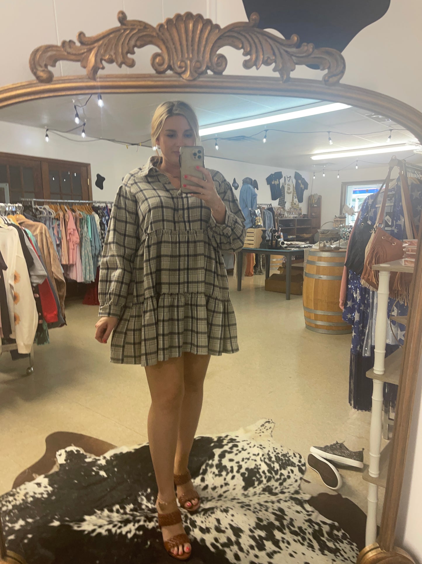 Plaid Baby Doll Dress