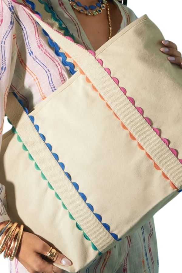 SC - ETA 8/8 - Spencer Rick Rack Trim Tote Bag