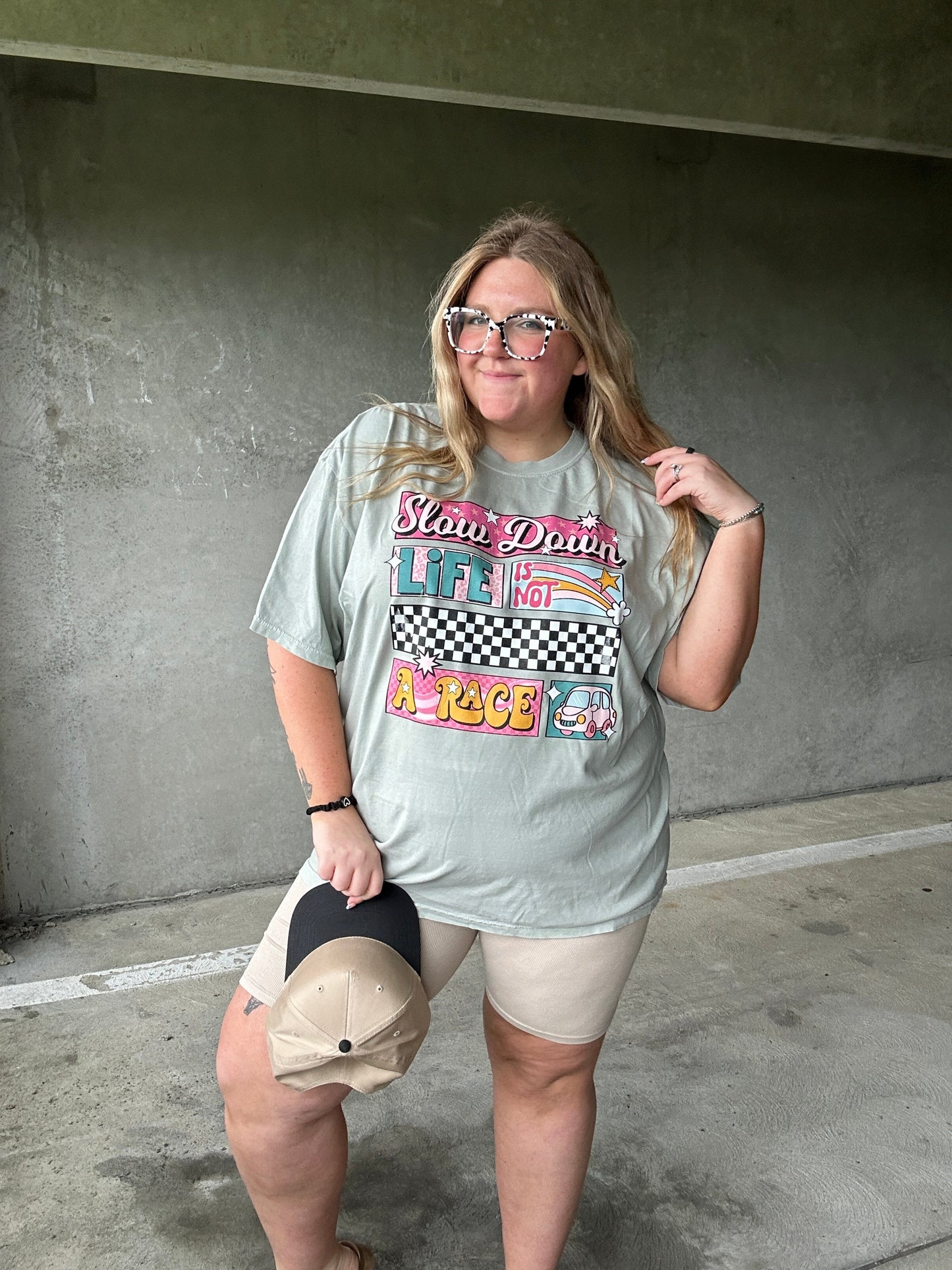 Slow Down Life is Not a Race Graphic Tee