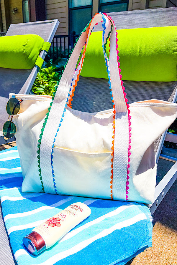 SC - ETA 8/8 - Spencer Rick Rack Trim Tote Bag