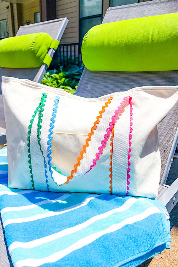 SC - ETA 8/8 - Spencer Rick Rack Trim Tote Bag