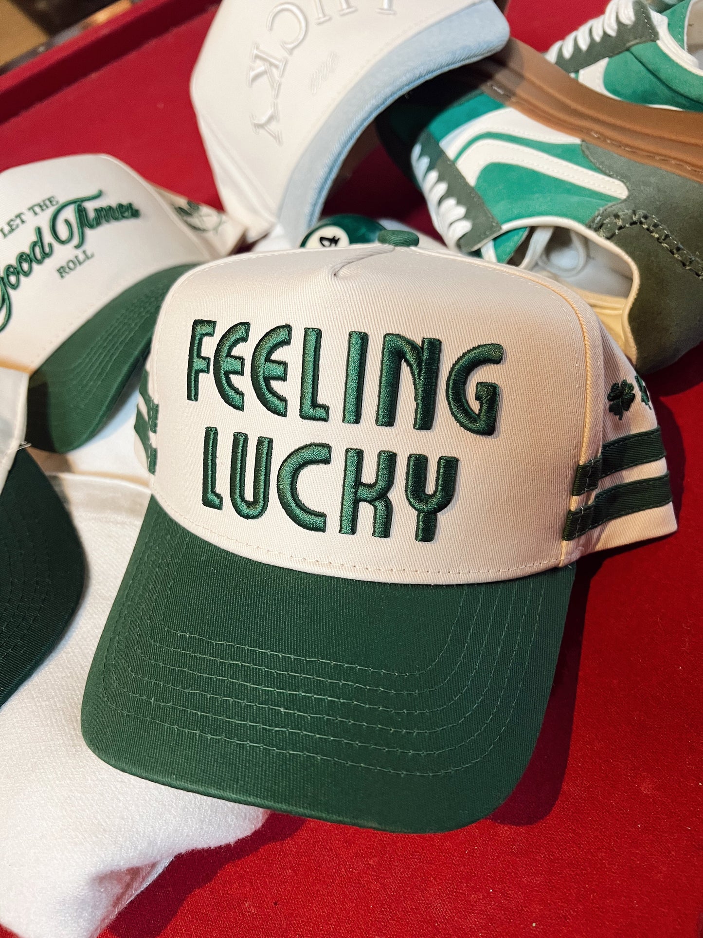 Feeling Lucky - Green Vintage Trucker Hat