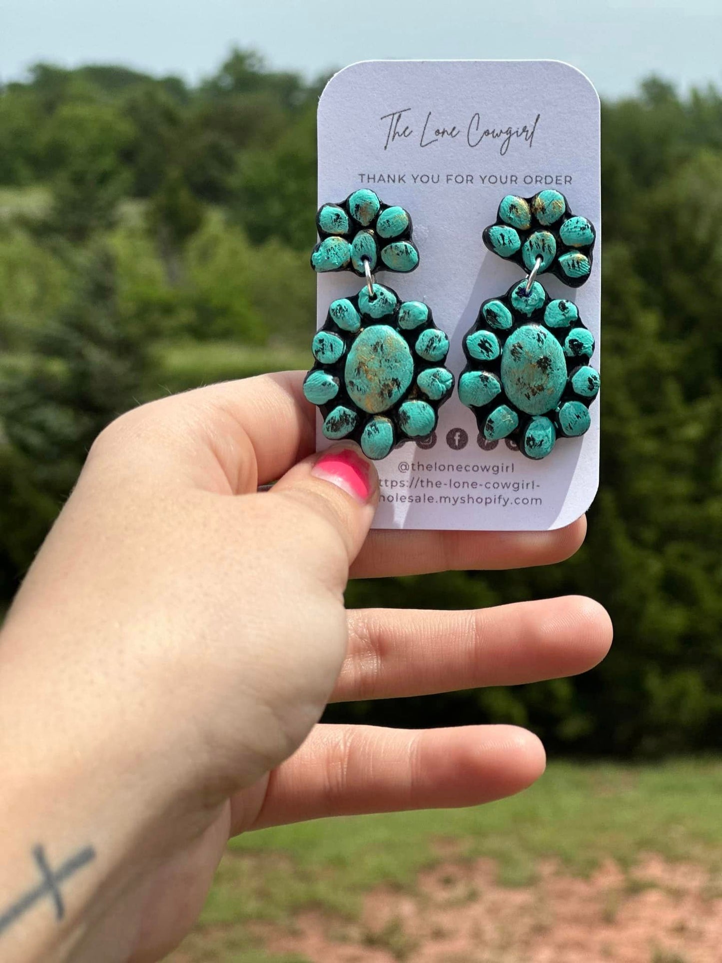 Handmade Squash Blossom Earrings