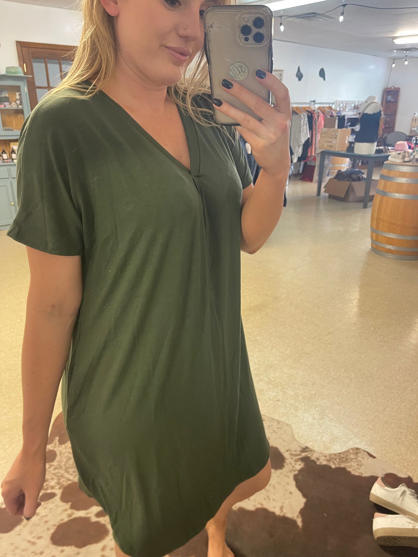 Pleated Butter Dress