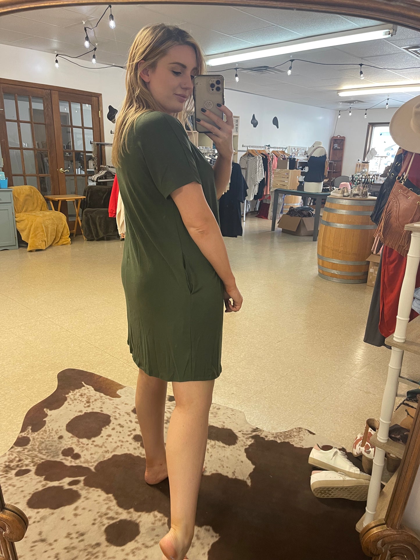 Pleated Butter Dress