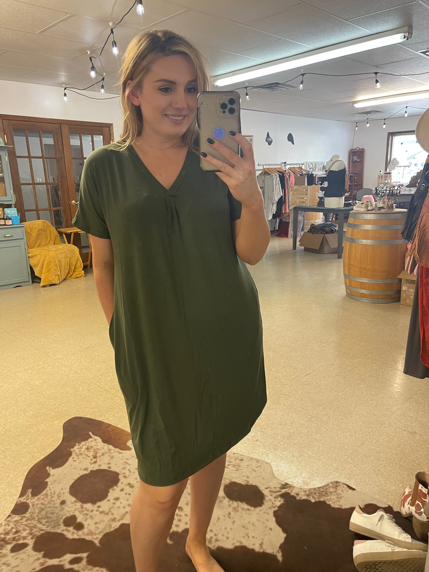 Pleated Butter Dress