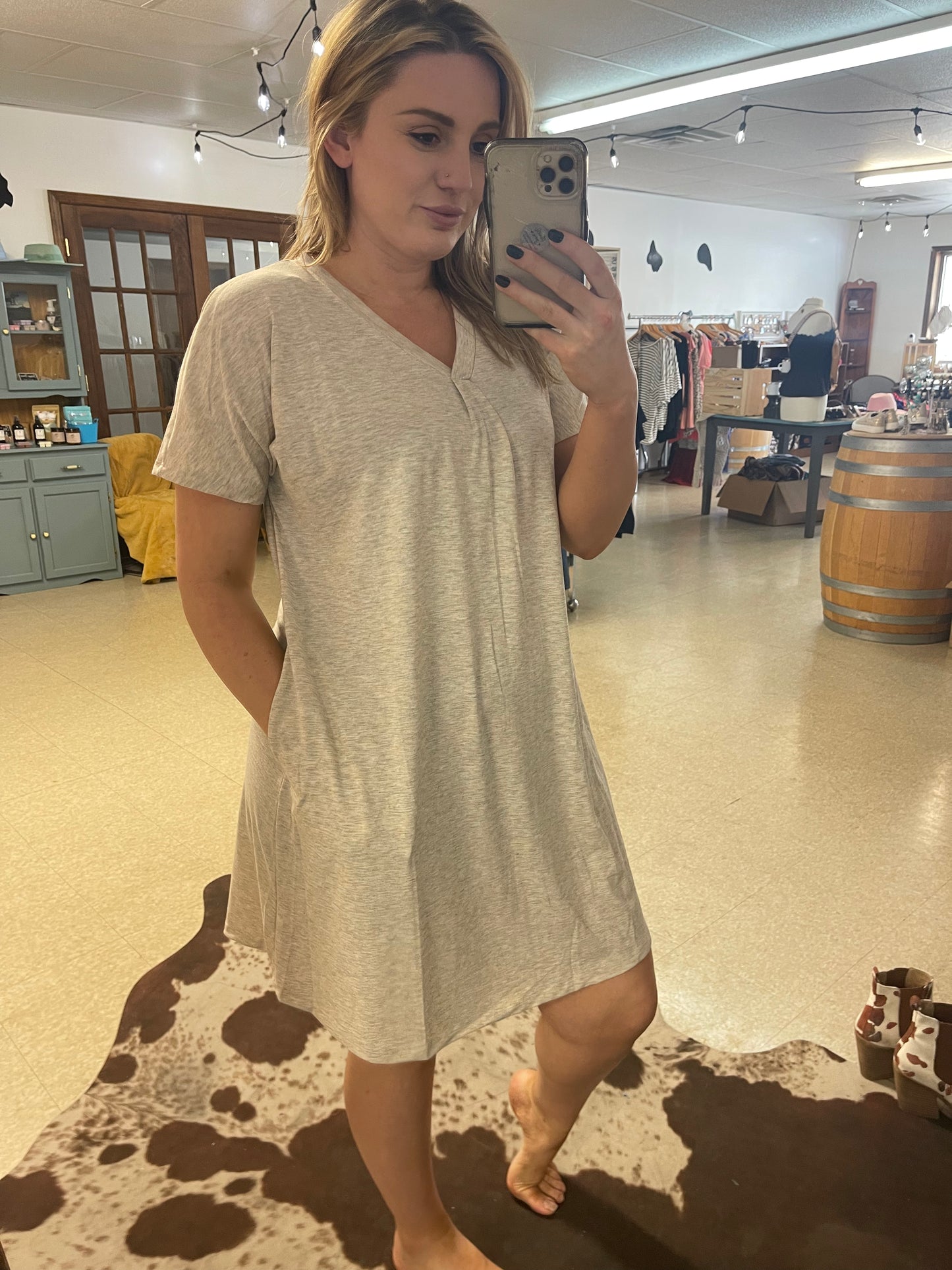 Pleated Butter Dress