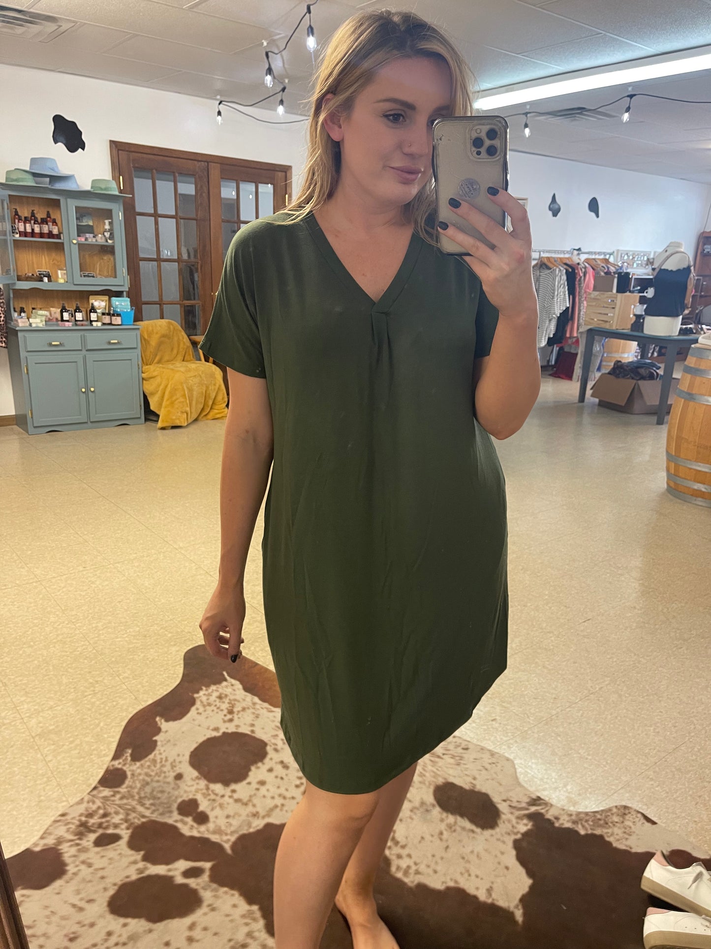 Pleated Butter Dress