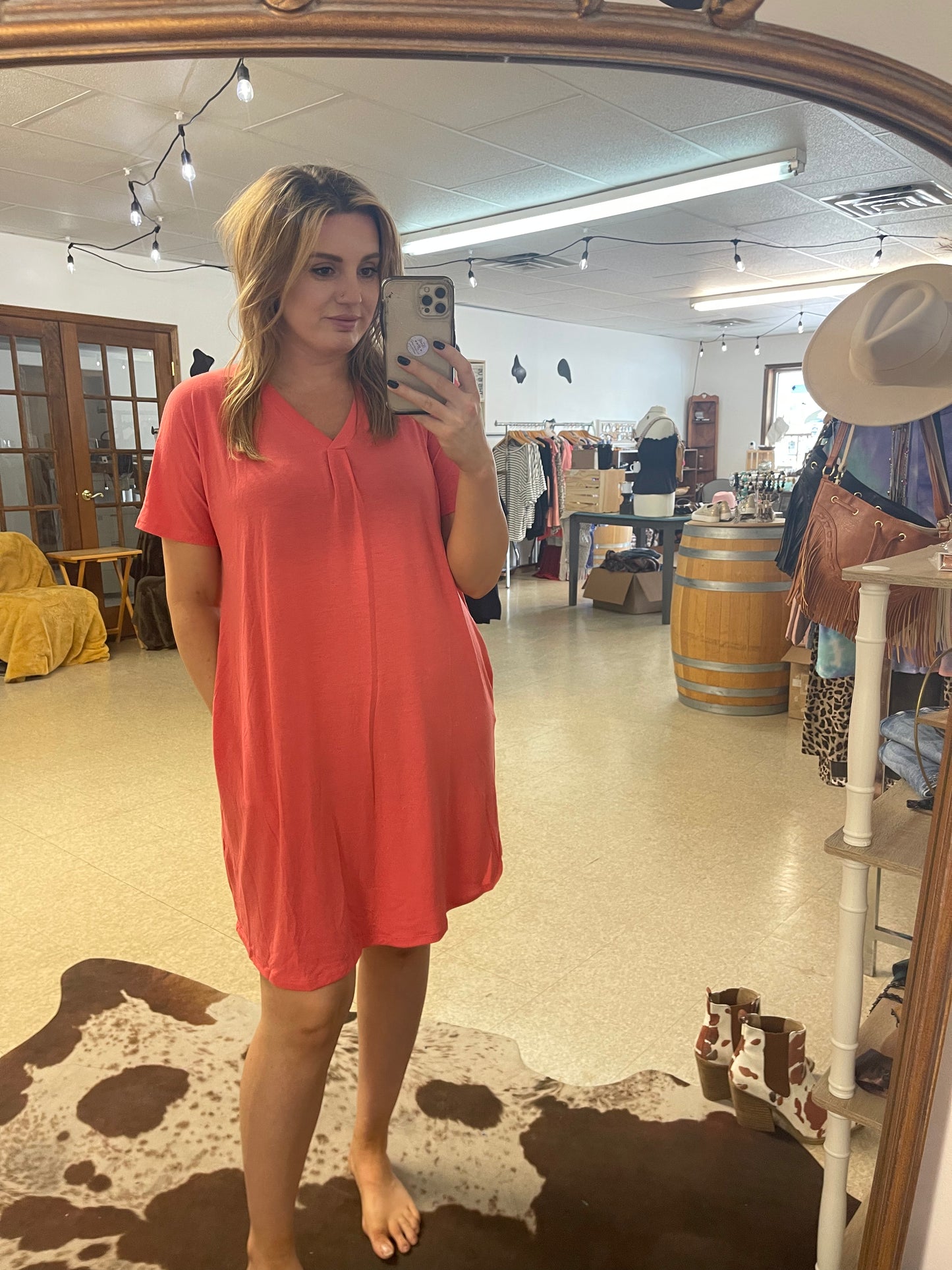 Pleated Butter Dress