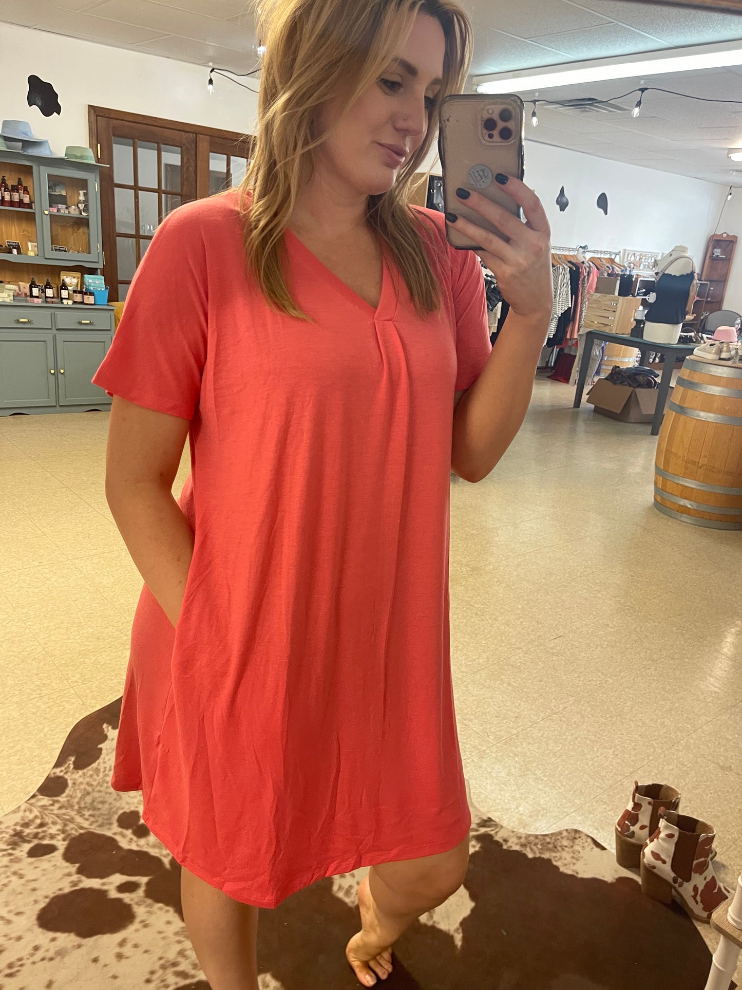Pleated Butter Dress
