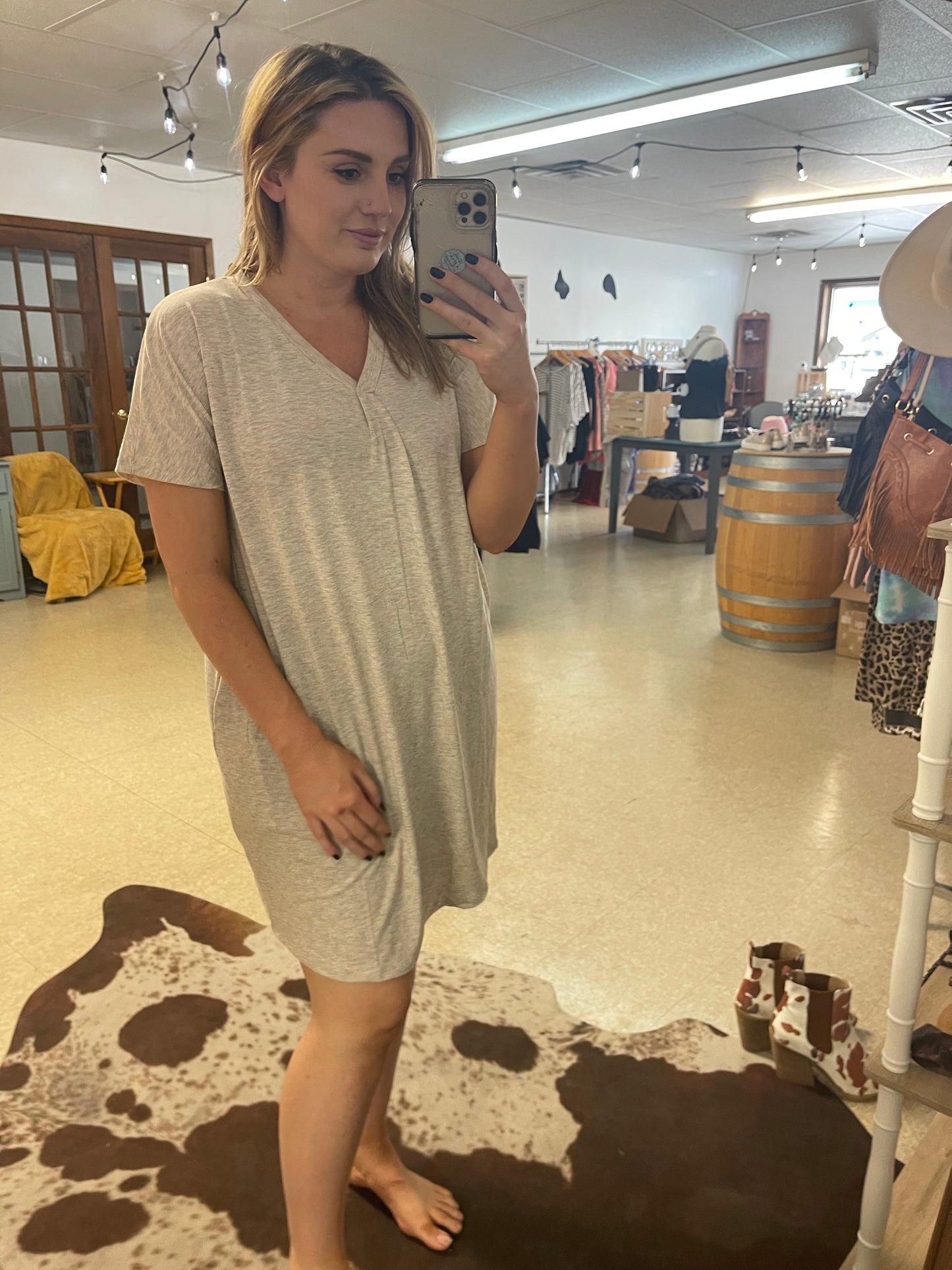 Pleated Butter Dress