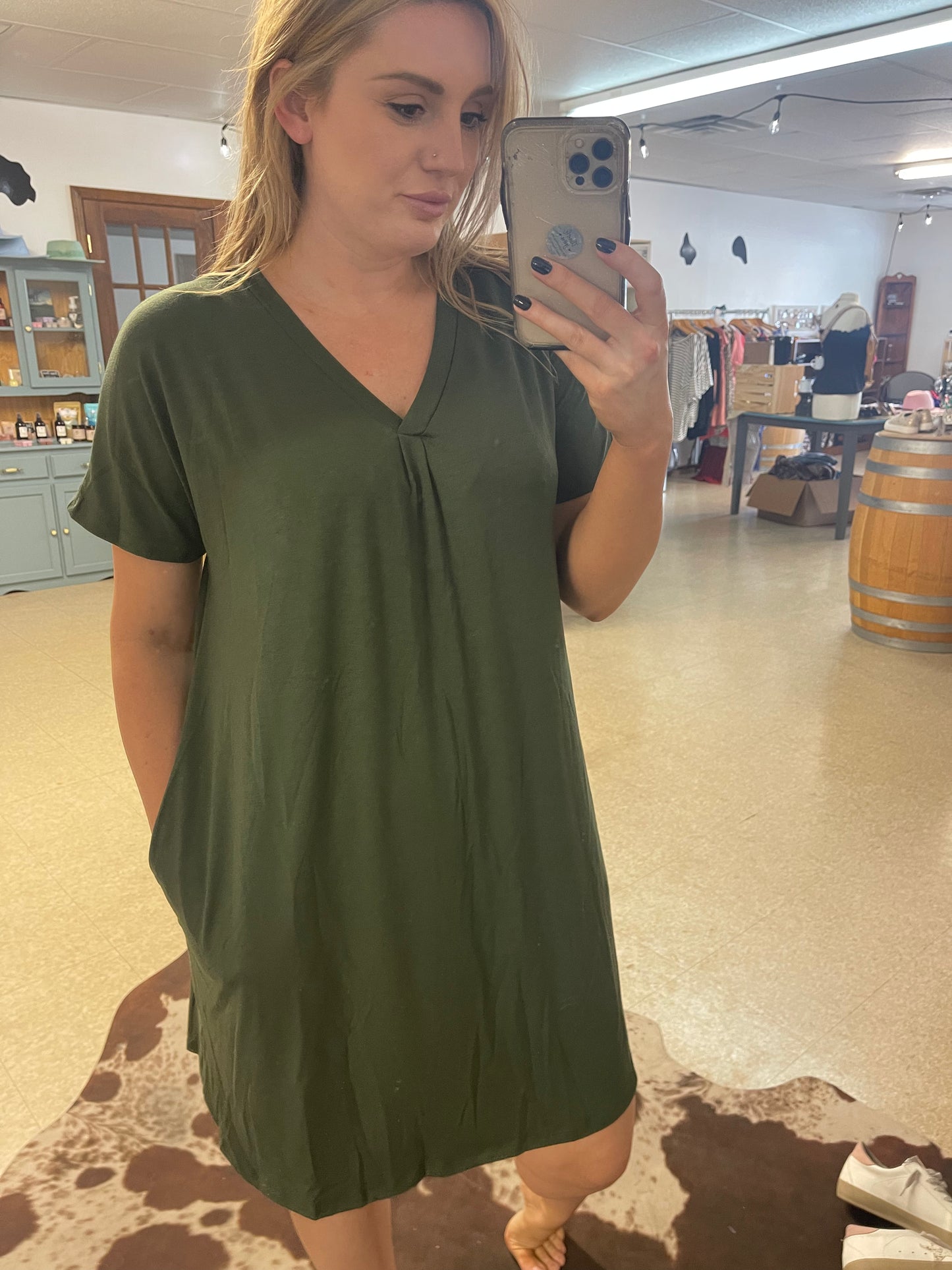 Pleated Butter Dress