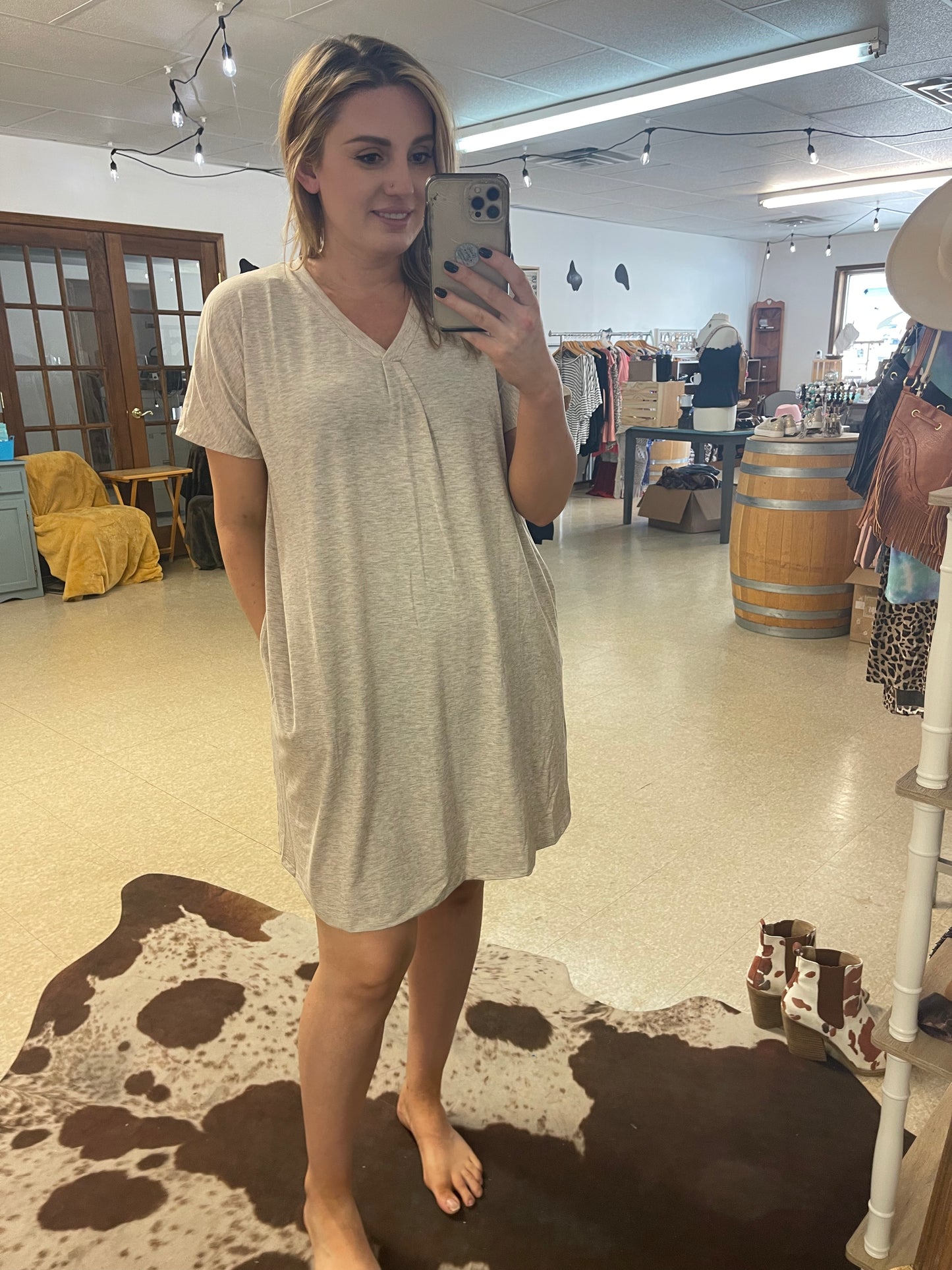Pleated Butter Dress