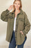 Oversized Fleece Lt Olive Shacket
