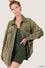 Oversized Fleece Lt Olive Shacket