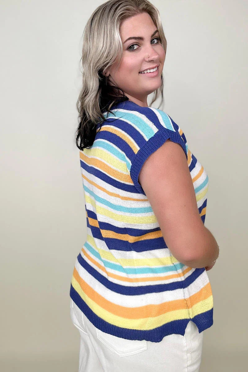 Petal Dew Striped Sweater