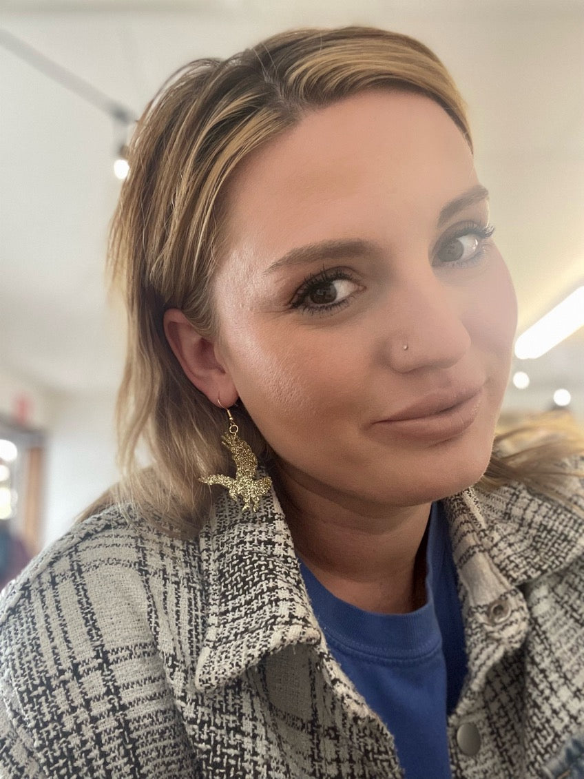 Andreas Resin Eagle Pride Earrings Boutique 276