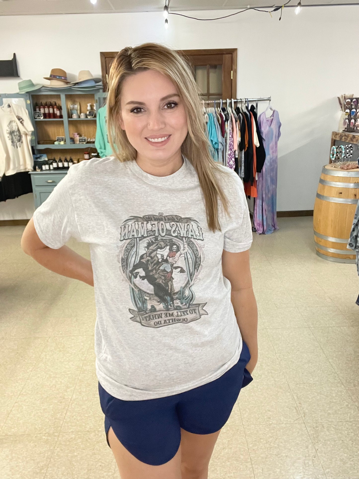 Laws Of Man- Cowgirl T-Shirt
