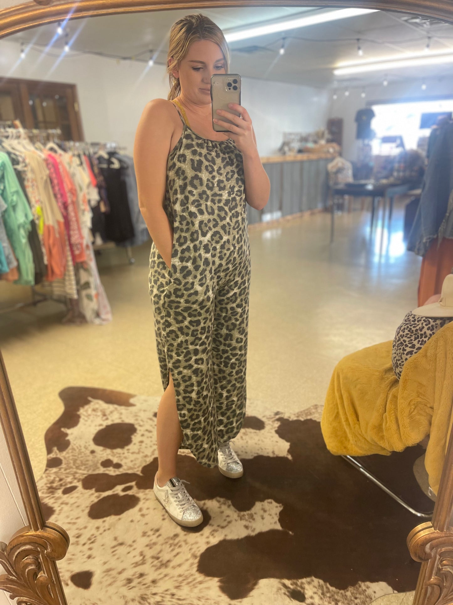 Leopard Jumper with Slits