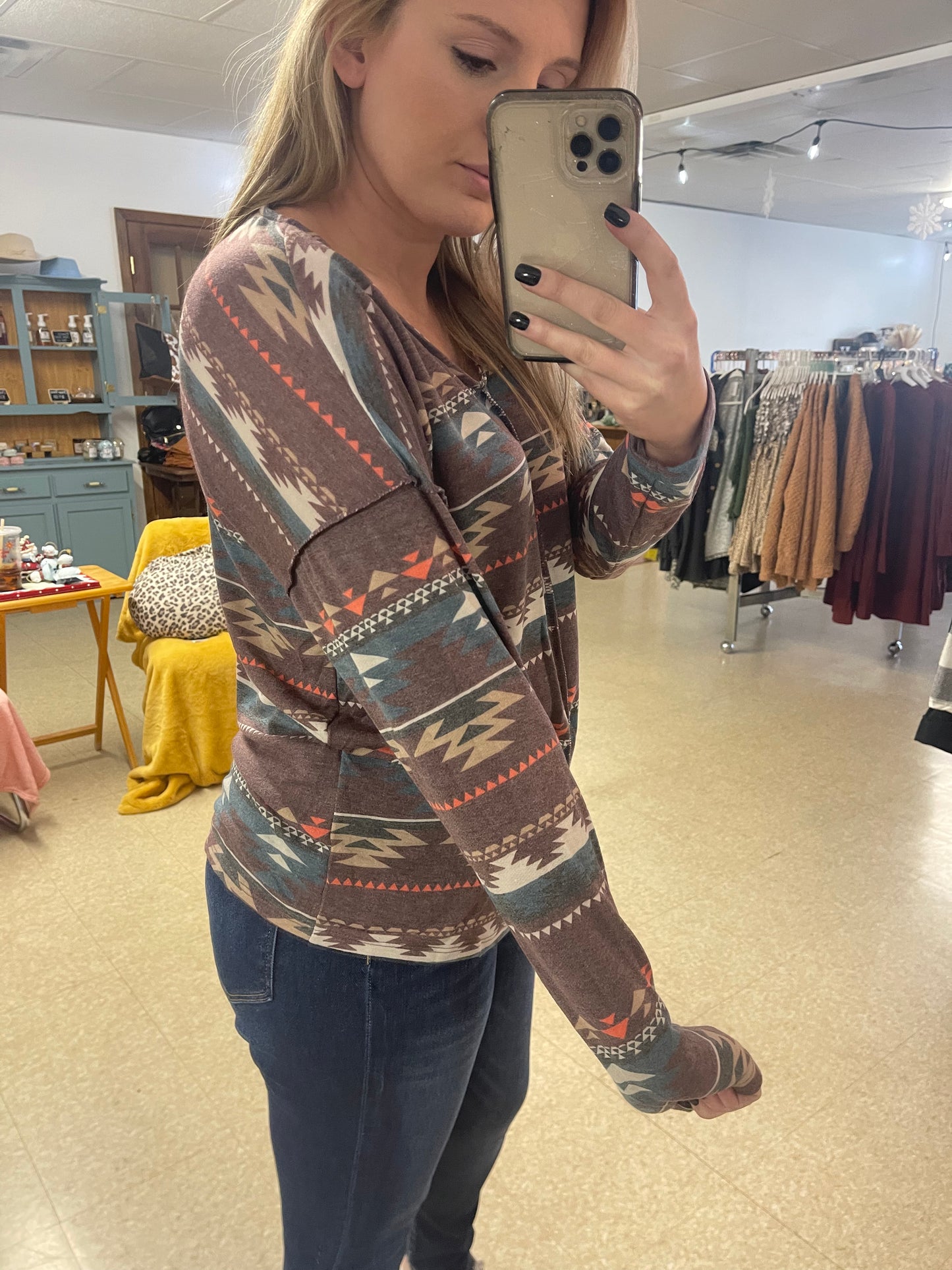 Aztec Stitch Top
