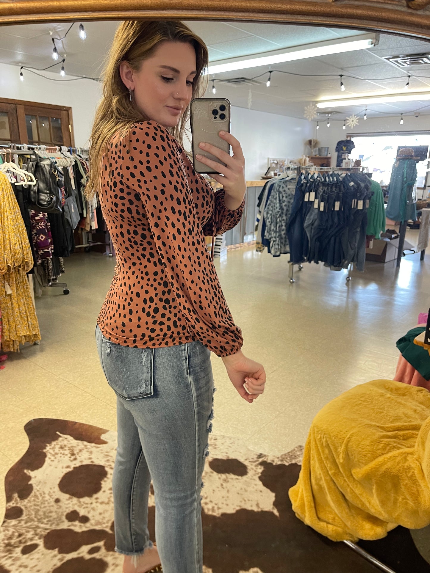 Lace Me Up Leopard Top