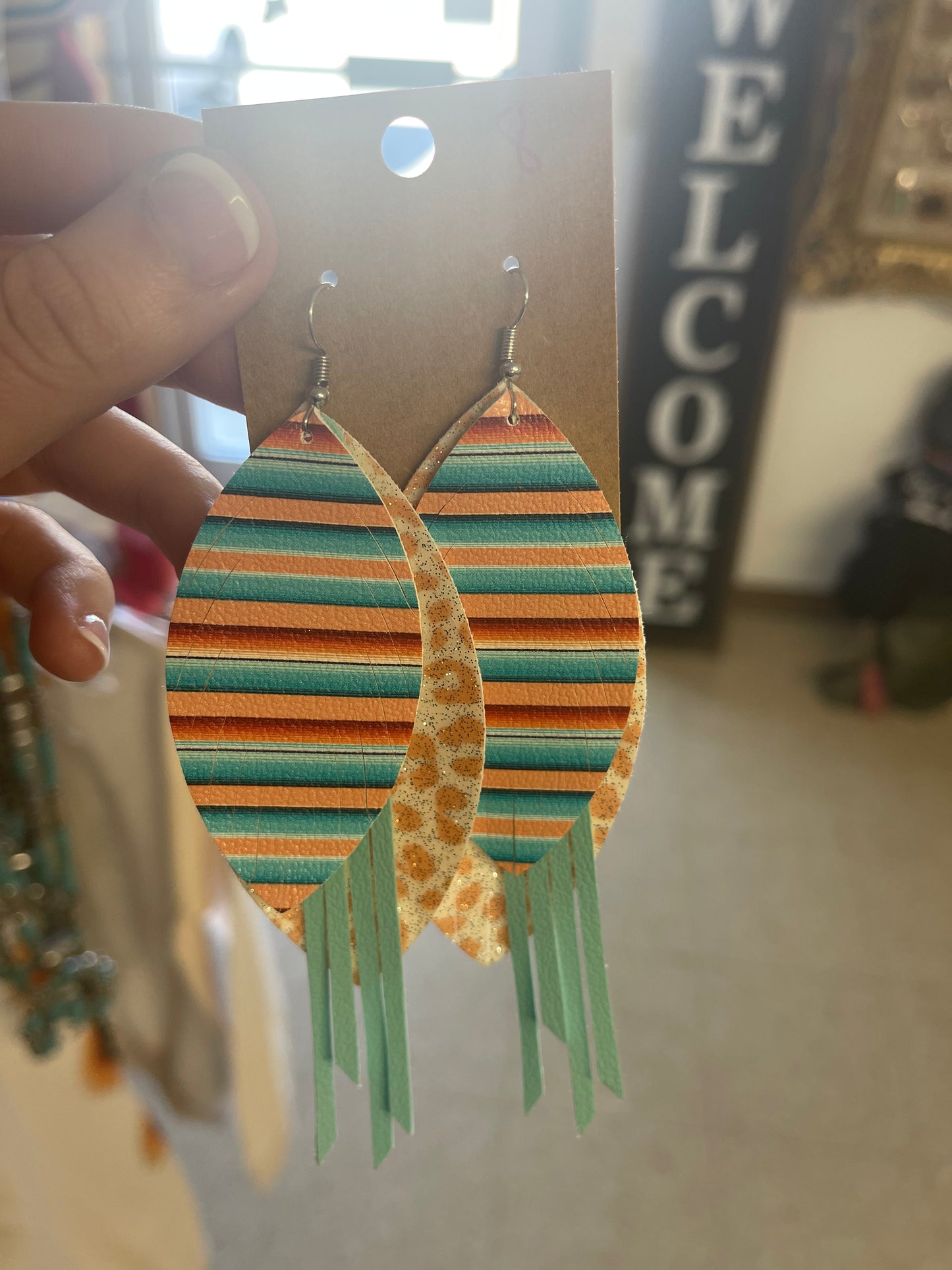 Leather Cut Earrings