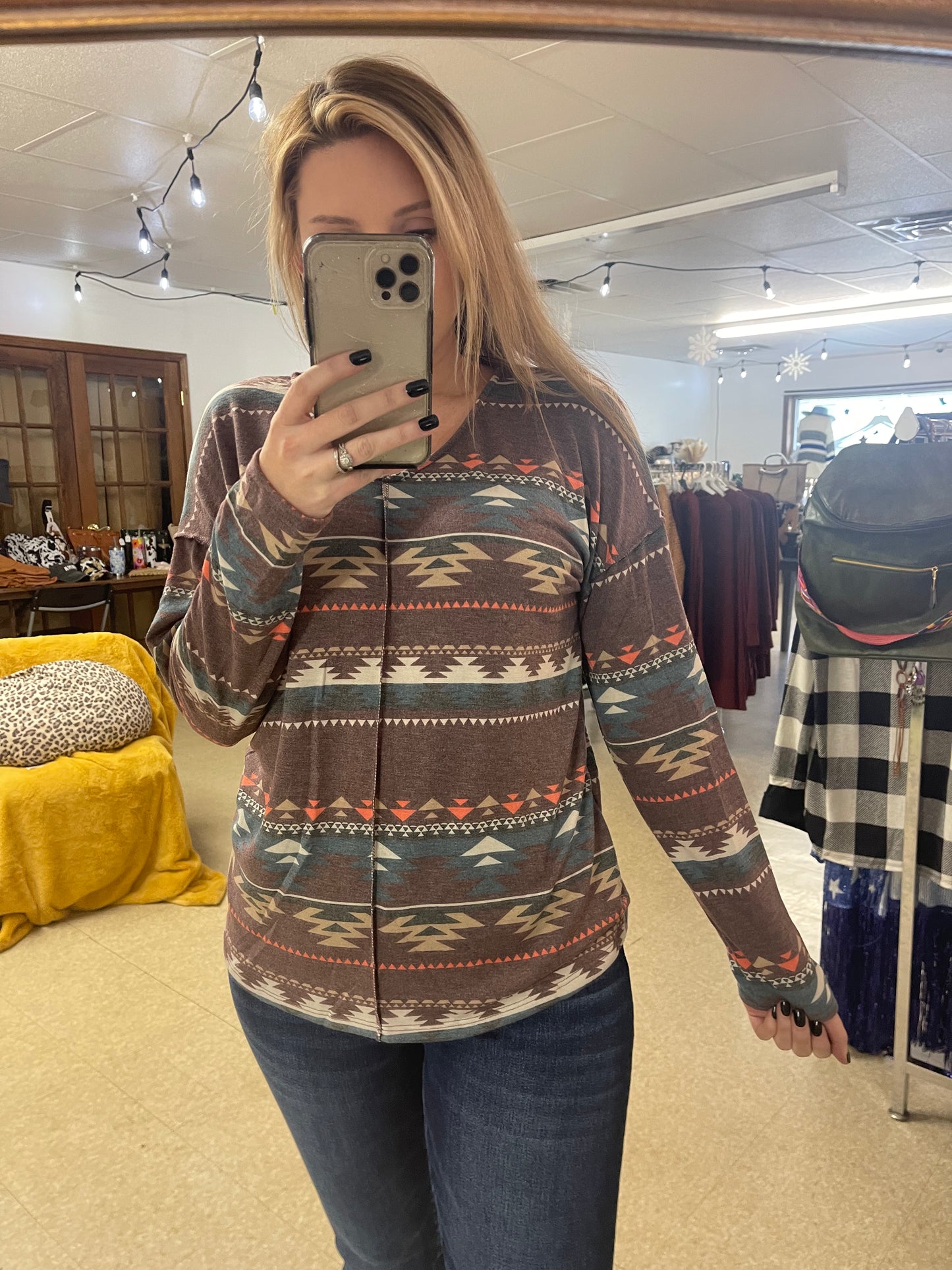 Aztec Stitch Top