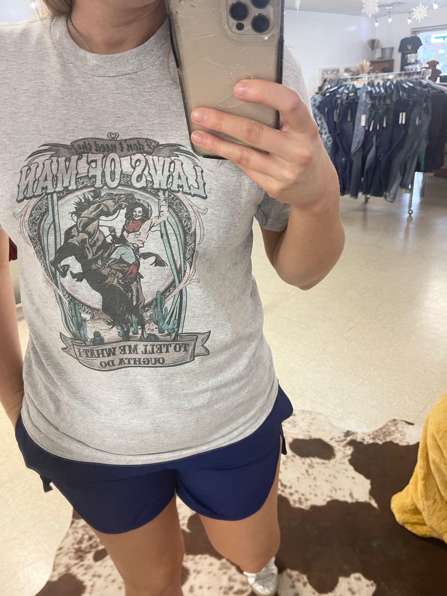 Laws Of Man- Cowgirl T-Shirt