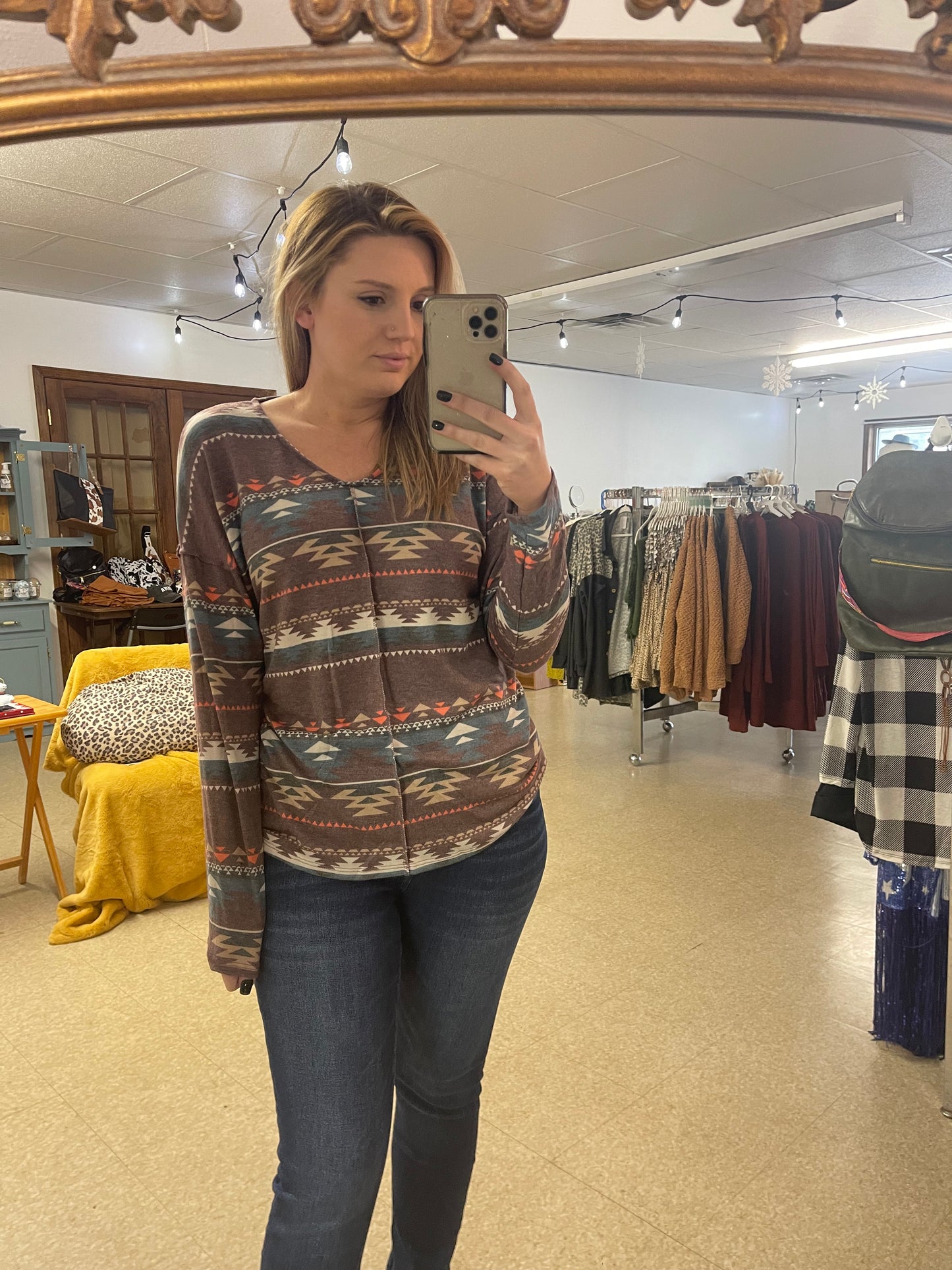 Aztec Stitch Top
