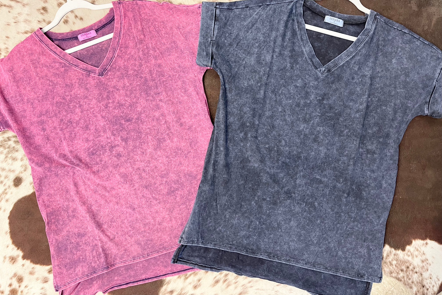 Mineral Wash Split Hem Tee