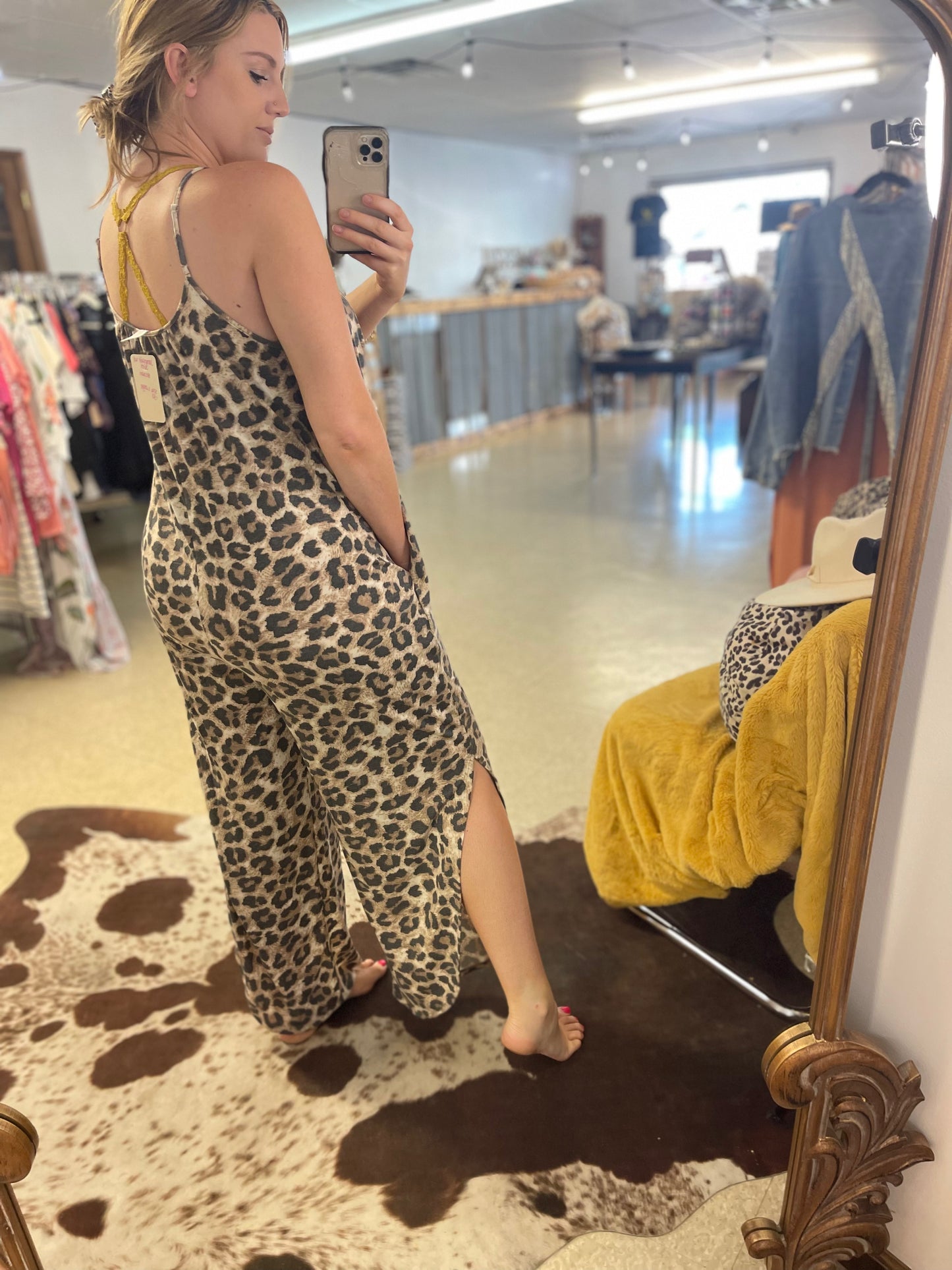 Leopard Jumper with Slits