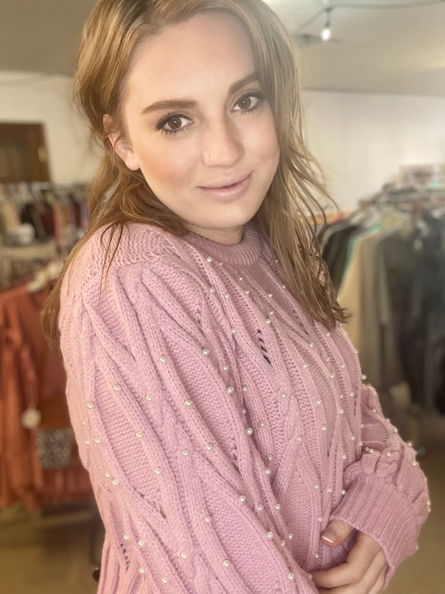 Pink Pear Sweater