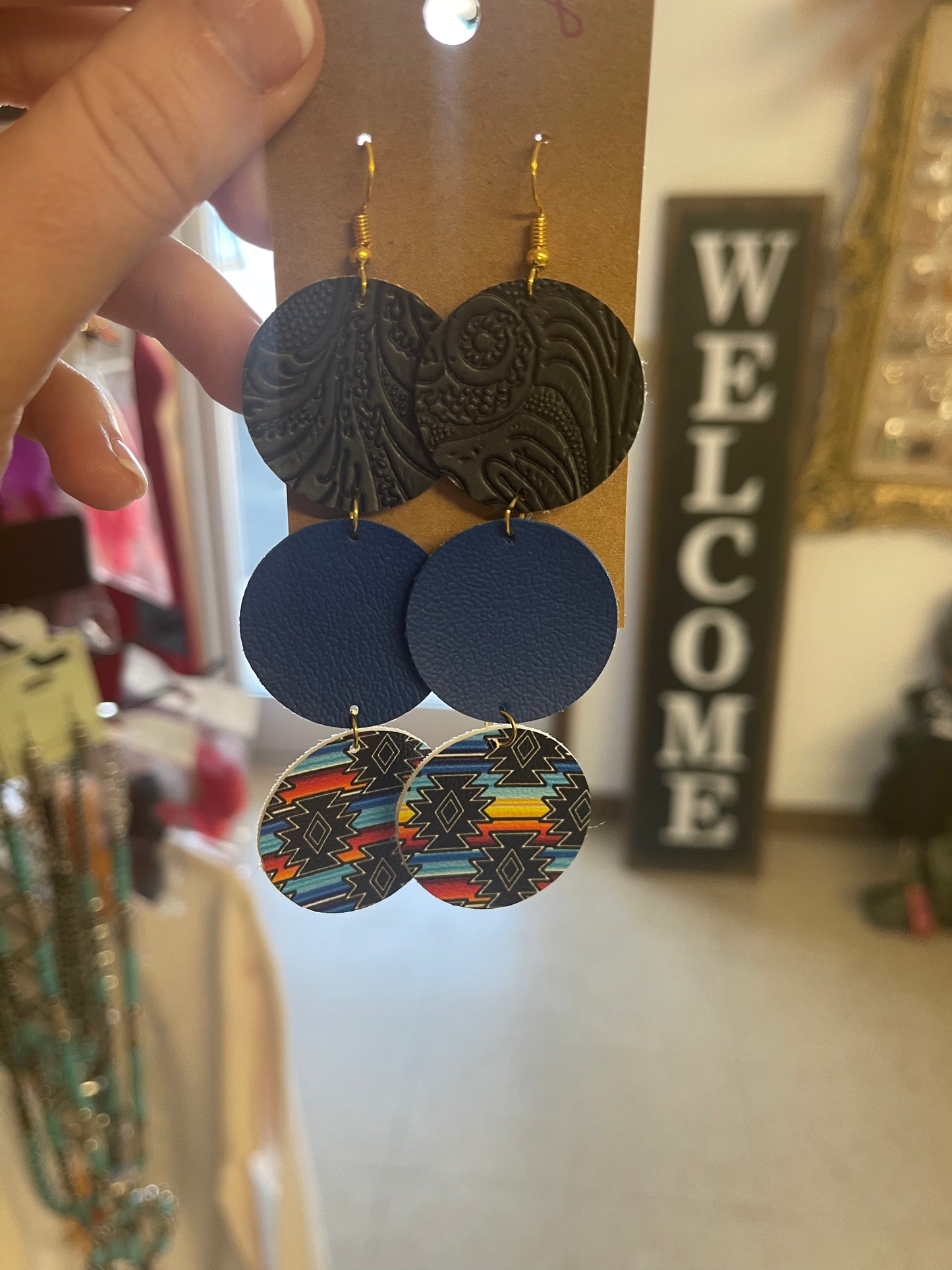 Leather Cut Earrings