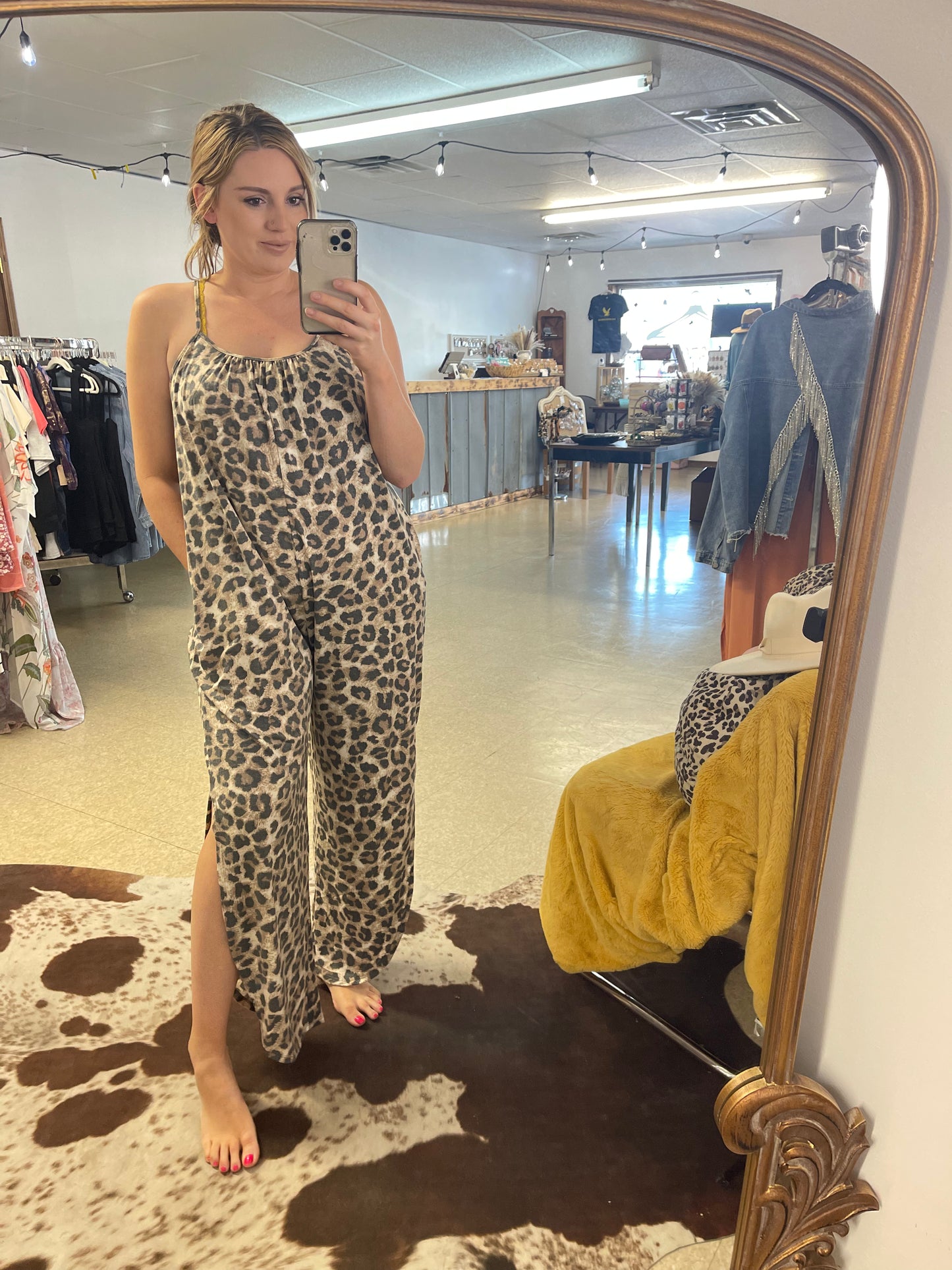 Leopard Jumper with Slits