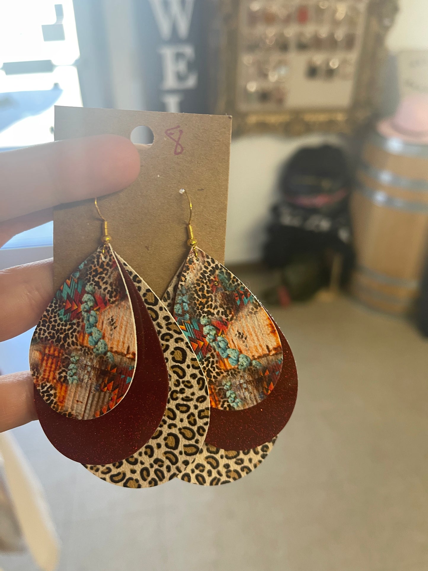 Leather Cut Earrings